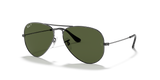 Ray-Ban Aviator Classic Sunglasses Gunmetal Grey Frame w/ G-15 Green Lenses RB3025 004/58 58-14