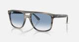 Ray-Ban RB2213 Sunglasses Polished Grey Havana Frame w/ Clear Gradient Blue Lenses RB2213 14243F 58-20