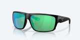 Costa Fly Line Sunglasses Matte Black Frame w/ Green Mirror Polarized Glass Lenses 6S9129 912903 64-13