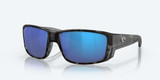 Costa Tuna Alley Pro Sunglasses Tiger Shark Frame w/ Blue Mirror Polarized Glass Lenses 6S9105 910513 60-16