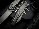 G&G Hawk Talon Hawk Lock Folder Tumbled Titanium and DLC Body w/ M390 Tumbled Plain Edge Blade (3.5")