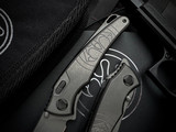 G&G Hawk Talon Hawk Lock Folder Tumbled Titanium and DLC Body w/ M390 Tumbled Plain Edge Blade (3.5")