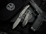 G&G Hawk Talon Hawk Lock Folder Tumbled Titanium and DLC Body w/ M390 Tumbled Plain Edge Blade (3.5")