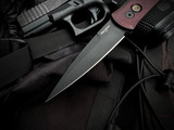 PRE-OWNED Pro-Tech Godfather Red Haze Anodized Aluminum Body w/ 154CM DLC Plain Edge Blade (4") 921-RED HAZE