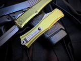 Microtech Hera II Mini D/E OD Green Aluminum Body w/ M390MK Apocalyptic Plain Edge Blade (2.875") 1702M-10APOD