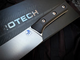 Microtech Butcher Knife Black G10 Scales w/ M390MK Stonewashed Plain Edge Blade (10") 3800-10BK