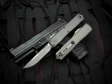 Microtech Ultratech Gen IV S/E Natural Clear Aluminum Body w/ M390MK Apocalyptic Plain Edge Blade (3.5") 11214-10APNC