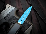 CONSIGNMENT Microtech Ultratech D/E Jedi Knight Edition Brody w/ Blue Plain Edge Blade (3.4") 122-1JK