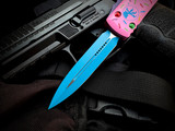 CONSIGNMENT Microtech Ultratech D/E Dessert Warrior Edition Aluminum Body w/ Dessert Warrior Plain Edge Blade (3.4") 122-1DW