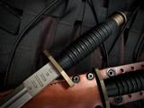 Mick Strider Custom V42 Dagger FIxed Blade Machined Black Delrin Handle w/ CPM-S30V Plain Edge Blade (7.5")