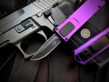 Boker USB 2.0 OTF Purple Aluminum Body w/ D2 Black Washed Plain Edge Blade (1.77") 06EX269