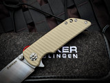 Boker Sherman EDC II Folder Coyote G10 Scale w/ Magnacut Satin Plain Edge Blade (2.95") 110156