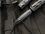 Microtech Dirac D/E Tactical Black Aluminum w/ Black Plain Edge Blade (2.92") 225-1T