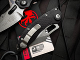 Microtech Stitch Auto Folder Black Aluminum Body w/ Apocalyptic Plain Edge Blade (3.75") 169-10AP