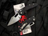 Microtech Stitch Auto Folder Black Aluminum Body w/ Apocalyptic Plain Edge Blade (3.75") 169-10AP