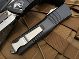 Microtech Combat Troodon D/E Black Aluminum Body w/ Stonewashed Plain Edge Blade (3.8") 142-10