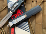 Microtech DIrac Delta D/E Black Aluminum Body w/ Apocalyptic Plain Edge Blade (3.8") 227-10AP