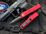 Microtech UTX-85 D/E Red Aluminum Body w/ Black Plain Edge Blade (3.12") 232-1RD