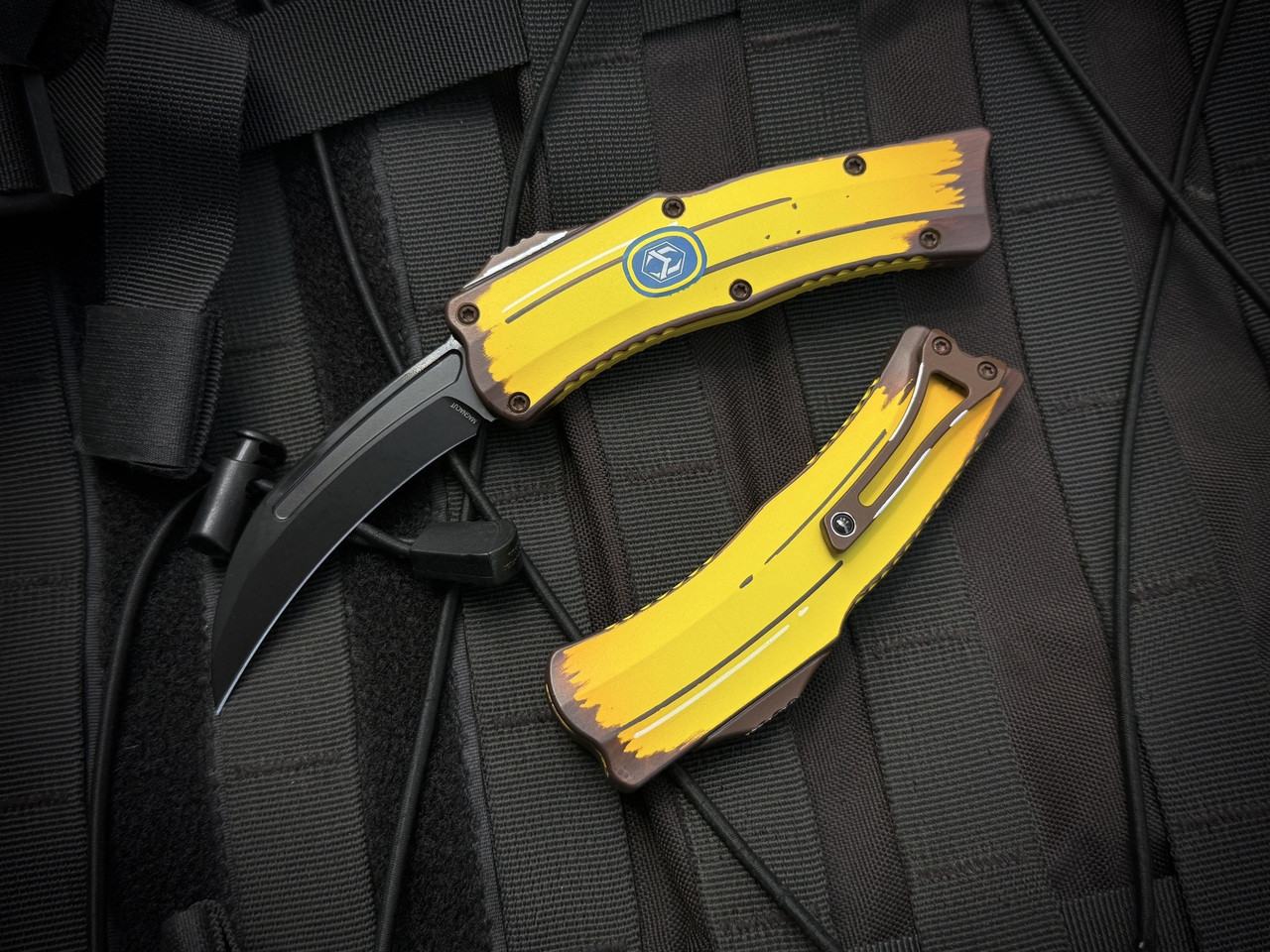 Heretic Knives ROC Karambit OTF Stabnana Cel Shade Aluminum Body w