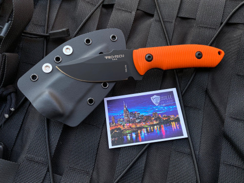 Protech SBR Fixed Blade Orange G10 Handle with DLC S35VN Blade (2.9”) LG511