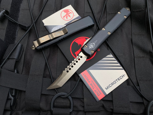 Microtech Ultratech Hellhound Black Aluminum Body w/ Bronzed Plain Edge Blade (3.4") 119-13S Microtech Ultratech Hellhound Black Aluminum Body w/ Bronzed Plain Edge Blade (3.4") 119-13S