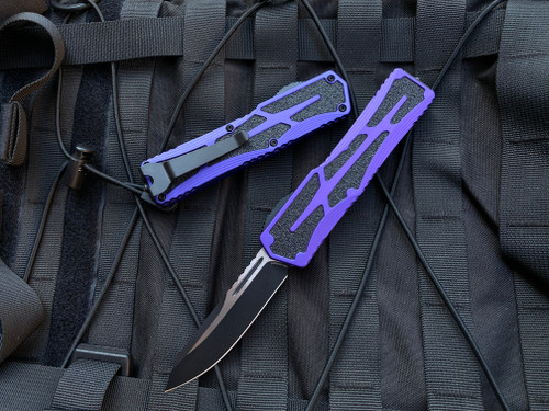 Heretic Knives Colossus S/E Purple Aluminum Body w/ Black Plain Edge Blade (3.5”) H039-10A-PU