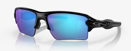 Oakley Flak 2.0 XL Sunglasses Prizm Sapphire Iridium Polarized Lenses, Polished Black Frame OO9188-F759