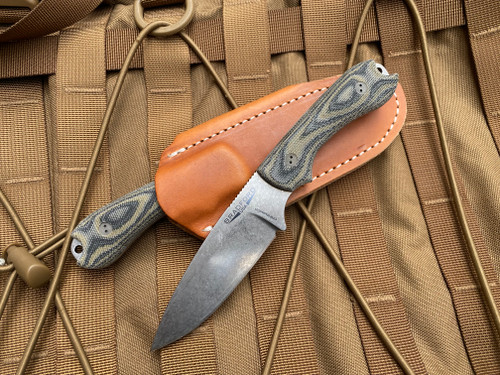 Bradford Knives Guardian3.2 Fixed Blade Camo Micarta Scales w/ Magnacut Stonewashed Sabre Grind Blade (3.5") 3.2S-109-MC