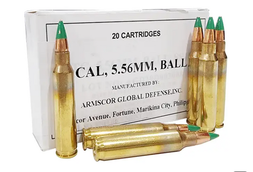 Armscor Precision Inc M855 5.56x45mm NATO 62 Grain Full Metal Jacket Brass Cased Centerfire Rifle Ammo 50175