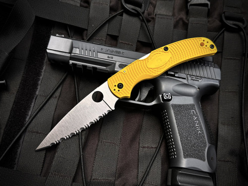 Spyderco Native Chief Folder Yellow FRN Lightweight Body w/ CPM