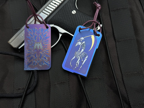 Mummert Titanium "Flaka Polo" SneakReaper Compact Cutting Card™ Blue and Gold