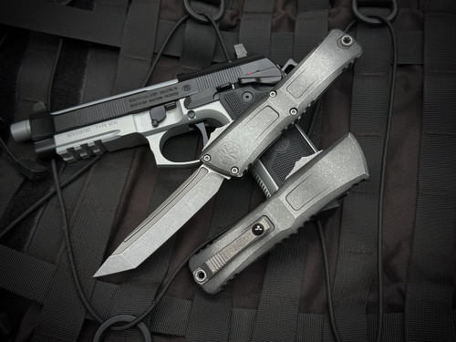 Microtech Combat Troodon T/E Gen III Weathered Metal Aluminum Body w/ M390MK Apocalyptic Plain Edge Blade (3.8") 1144-10APWME