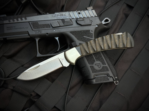 Buck 112 Legacy Collection Ranger Pro Folder Brown Richlite Handle w/ S45VN Satin Plain Edge Blade (3") 0112BKSLE2-B Buck 112 Legacy Collection Ranger Pro Folder Brown Richlite Handle w/ S45VN Satin Plain Edge Blade (3") 0112BKSLE2-B