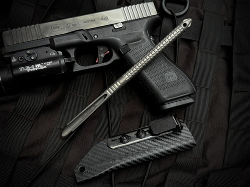 Microtech Tac-P Self Defense Tool Kubaton Apocalyptic FInish 112-10AP