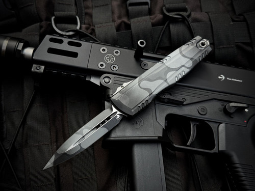 Microtech Luminary ZBP D/E Urban Backwoods Camo Aluminum Body w/ M390MK Urban Backwoods Camo Plain Edge Blade (3.6") 1270-1WOUCS