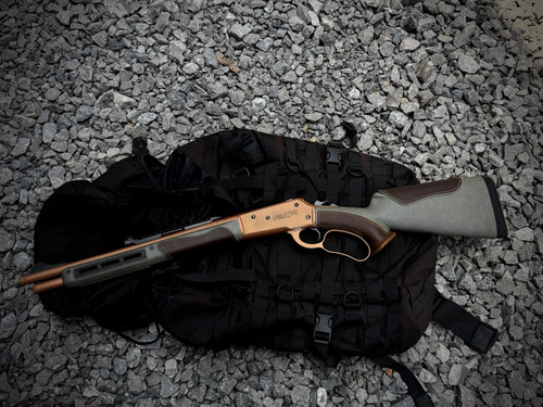 Pedersoli Boarbuster Apocalypse Tactical Lever Action Rifle 45-70 Government 17" Bronze Cerakote Threaded Barrel Cerakote Frame Gray Field Stock