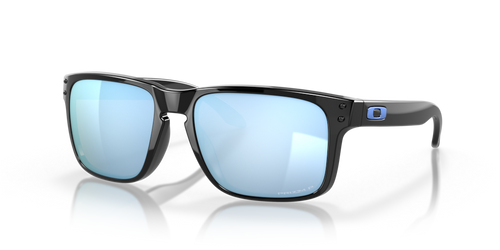 Oakley Holbrook Sunglasses Polished Black Frame w/ Deep Water Polarized Lenses OO9102-C1
