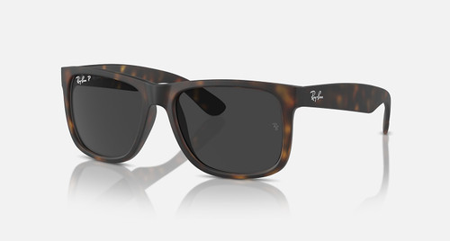 Ray-Ban Justin Classic Sunglasses Matte Havana Frame w/ Dark Grey Polarized Lenses RB4165 865/87 54-16
