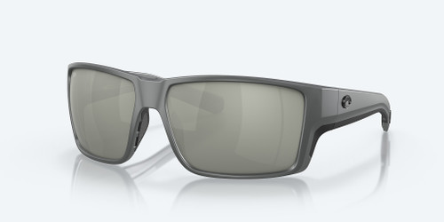 Costa Reefton Pro Sunglasses Matte Gray Frame w/ Gray Silver Mirror Polarized Glass Lenses 6S9080 908009 63-15