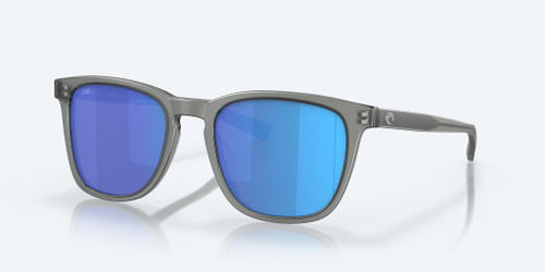 Costa Sullivan Sunglasses Matte Gray Crystal Frame w/ Blue Mirror Polarized Glass SUL 230 OBMGLP