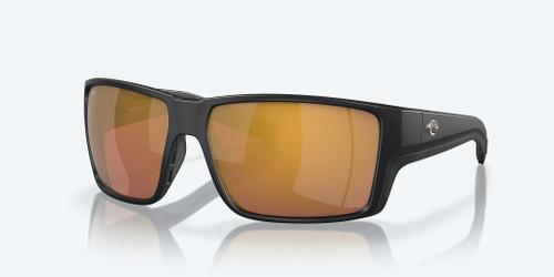 Costa Reefton Pro Sunglasses Matte Black Frame w/ Gold Mirror Polarized Glass 6S9080 908014 63-15