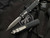 Microtech Dirac Delta D/E Black Aluminum Body w/ Apocalyptic Full Serrated Blade (3.8") 227-12AP