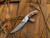 William Henry B11 Aspen Folder Yellow Spalted Birch Wood Inlaid Titanium Body w/ WH Wave Damascus Plain Edge Blade (2.5")