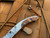 William Henry B11 Aspen Folder Yellow Spalted Birch Wood Inlaid Titanium Body w/ WH Wave Damascus Plain Edge Blade (2.5")