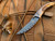 William Henry B11 Aspen Folder Yellow Spalted Birch Wood Inlaid Titanium Body w/ WH Wave Damascus Plain Edge Blade (2.5")