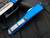 Microtech Ultratech D/E Blue Aluminum Body w/ Satin Plain Edge Blade (3.4") 122-4BL