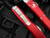Microtech Ultratech T/E Red Aluminum Body w/ Satin Full Serrated Blade (3.4") 123-6RD