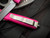 Microtech Ultratech S/E Pink Aluminum Body w/ Stonewashed Plain Edge Blade (3.4") 121-10PK