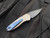 Pro-Tech Sprint Titanium Auto Folder Engraved Showside and Pearl Button w/ Vegas Forge Herringbone Blade (1.95”) 2951-H