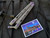EOS Trident Balisong Gray Titanium Handles w/ Purple Hardware and Drop Point S30V Blade (4.5”)